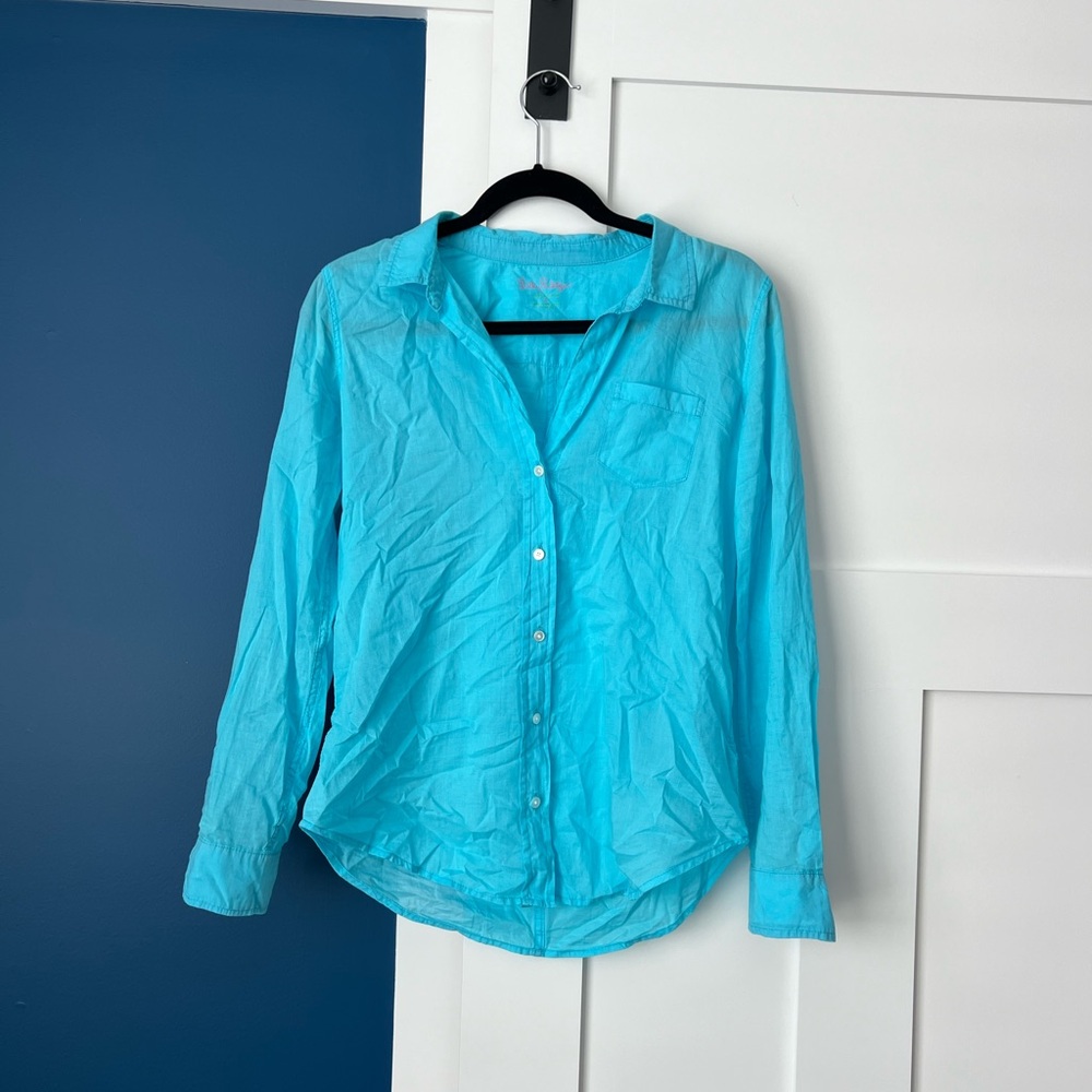 Lilly Pulitzer Light Blue Button Down